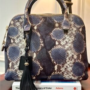 Kate Spade blue python leather handbag